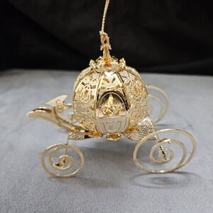 Disney Cinderella coach ornament 24k gold